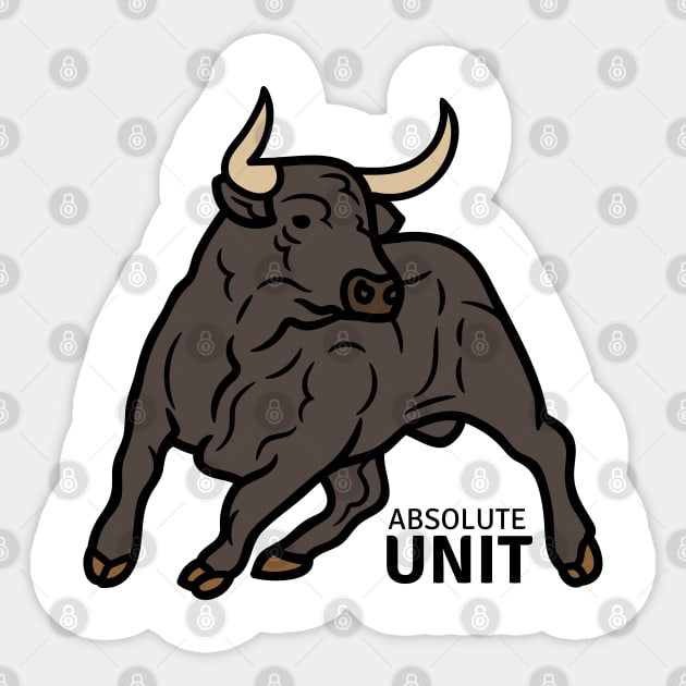 Raging Bull Absolute Unit Sticker by AbsoluteUnit